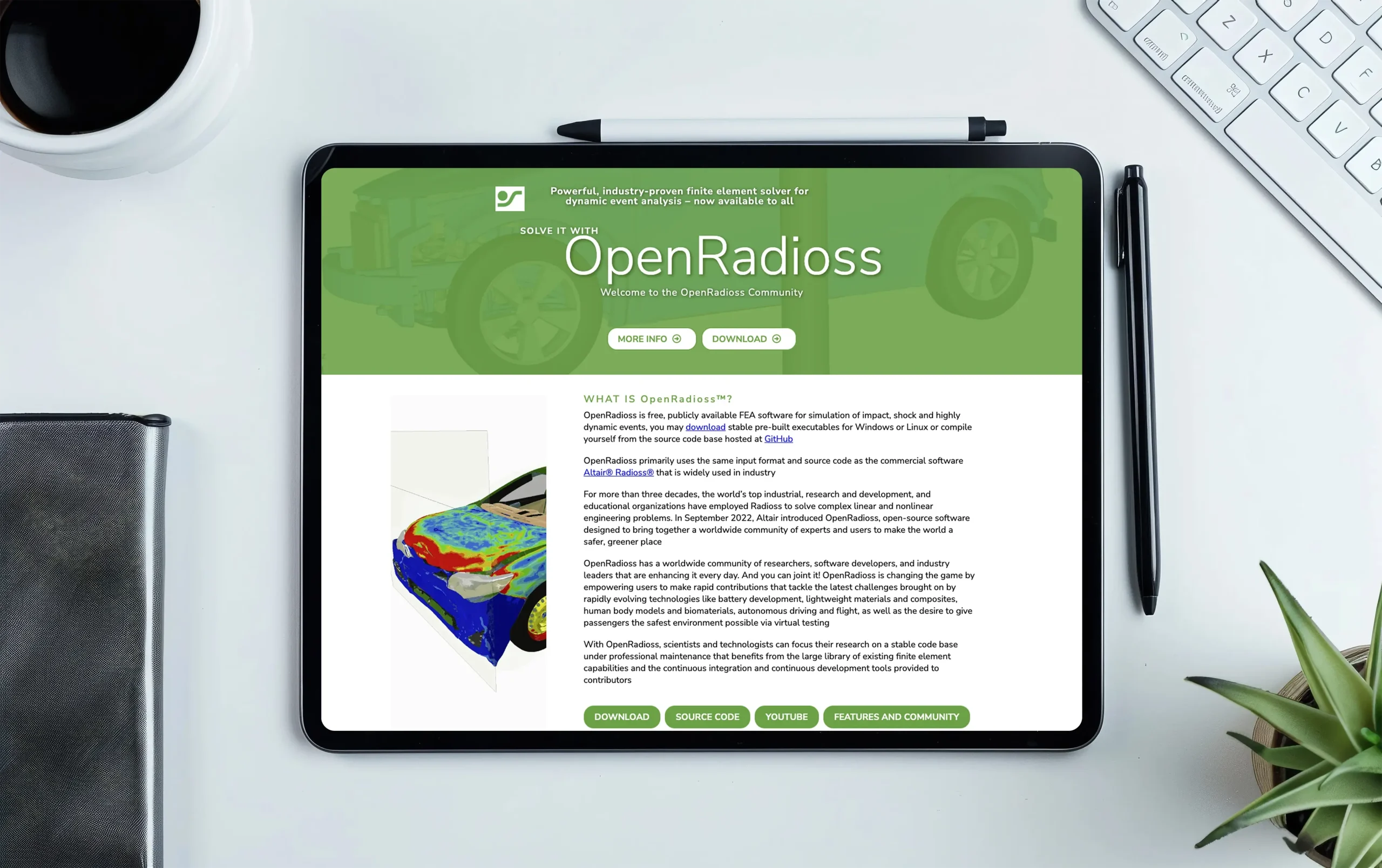SmartCAE - Altair Hypermesh - Dinamica esplicita open-source con supporto della community